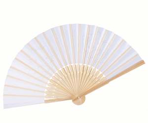 Abanico Plegable de Bambú Personalizado al por Mayor, 21*38cm, Decoración Floral Pintada a Mano, Estilo DIY, Disponible en 33cm, Diseño Flor de Amor - Product Image 5