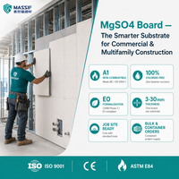 Panel de Pared MGO Clase A1 Resistente al Fuego para Construcción con Estructura de Acero, Paredes Divisorias Interiores, Venta al Por Mayor Directa de Fábrica OEM