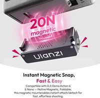 Trípode Plegable Ligero ULANZI MA37 para Osmo Action 6/Nano, Bloqueo Magnético Rápido, Capacidad de Carga de 4.4 Libras, Resistente a Impactos