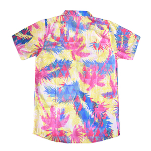 ハワイアンシャツ,プリントポリエステルスパンデックスボタンダウンハワイアンビーチシャツ - Product Image 4