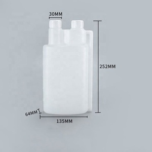 Dispensador de Plástico HDPE de 500 ml, Botella de Doble Cuello con Dosificador Doble - Product Image 3