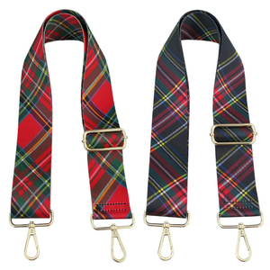 ZONESIN 5 CM Retro Red Plaid Ladies <strong>Crossbody</strong> Bags Shoulder <strong>Strap</strong> - Product Image 2