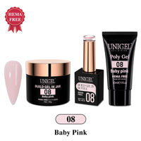 Kit de Gel de Construction Solide 3-en-1 Personnalisé OEM ODM en Gros, Vernis à Ongles Longue Durée UV LED, Fournitures pour Salons de Manucure Prises en Charge