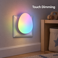 Lampe de nuit LED à changement de couleur RVB, lampe de nuit décorative à brancher avec 7 couleurs, conception personnalisée OEM