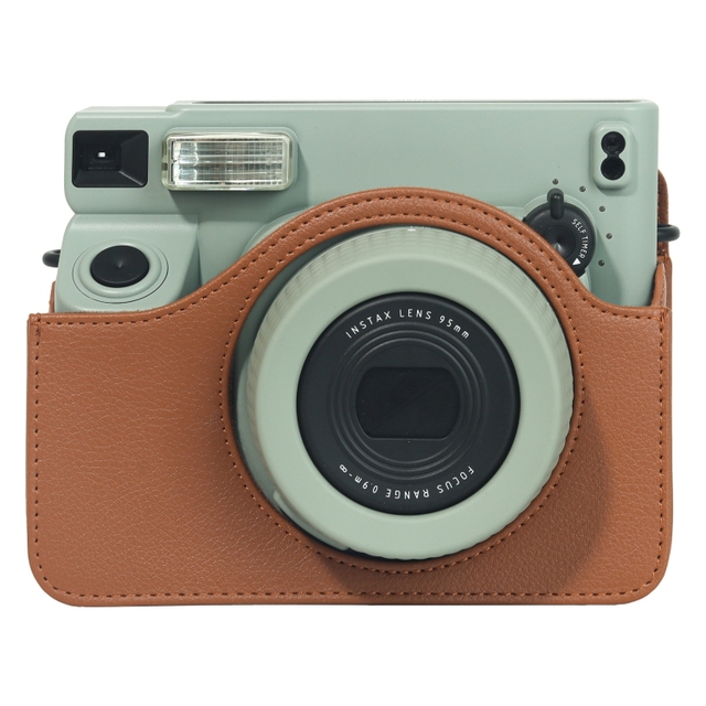 Full Body Camera Leather Case Bag for FUJIFILM Instax WIDE 400 Protective Leather Case With Strap
