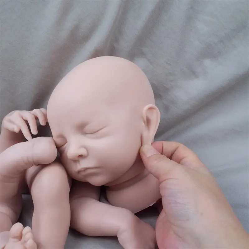 Reborn Baby Diy Blank Kit Met Body Eyes 45 Cm Frisse Kleur Zacht Massief Siliconen Ongeverfd Onafgewerkt Poppengedeelte