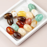 Al por mayor Cuentas espaciadoras de resina gruesas de 13x17mm, Cuentas tubulares acrílicas de agujero grande para cordones de suéter y fabricación de joyería artesanal
