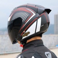 Nuevo Diseño de Casco de Motocicleta con Bluetooth Integrado, Cascos Inteligentes con Función para Hombre, ABS 3000MA