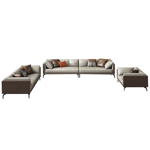 Văn phòng sofa da tối giản kinh doanh tiếp tân khu vực tiếp tân giải trí văn phòng sofa Bàn cà phê kết hợp - Product Image 6