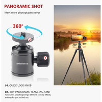 Mini trépied Portable professionnel pour DSLR vidéo et Photo nouveau Design rotule de tir projecteur en alliage d'aluminium Portable