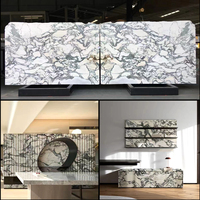 Dalle naturelle de marbre blanc Arabescato moderne de luxe pour les comptoirs d'îlot de cuisine d'escalier Carrelages de salle de bain Panneau mural de baignoire