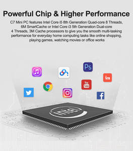 Mini PC Celeron N5095 - 8GB RAM 256GB SSD Mini Computadoras de Escritorio, Pantalla Dual (HD+VGA) con WiFi/BT para Hogar/Educación/Negocios - Product Image 4