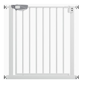 Barrera de Seguridad Retráctil para Escaleras, Barrera de Seguridad Interior para Bebés y Perros, Plástico + Acero, Pintura Ecológica, 2-4 años - Product Image 1