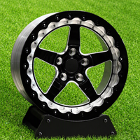 Jantes de course en aluminium forgé noir brillant à 5 branches fraîchies 17*10 5*115 5*120.65 avec beadlock, compatibles Challenger Corvette