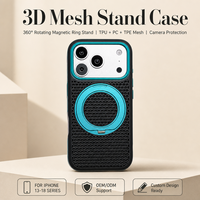 Coque magnétique rotative à 360° en gros pour iPhone 18 17 16 15 14 13, Housse hybride antichoc triple couche en maille 3D