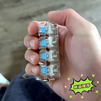 Crystal Keycap Key Bag Pendant Luminous Transparent Shaft Decompression Toy Mechanical Keyboard Keycap Press Keychain
