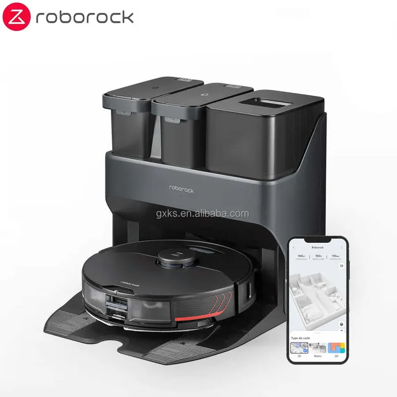 Roborock S7 maxv Ultra EU plug 5100Pa Suction 3D Structured Light Obstacle Avoidance Alexa 220V Robot Vacuum and Sonic Mop