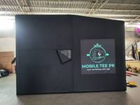 Tente de simulation de golf gonflable mobile pour l'entraînement complet du swing de golf