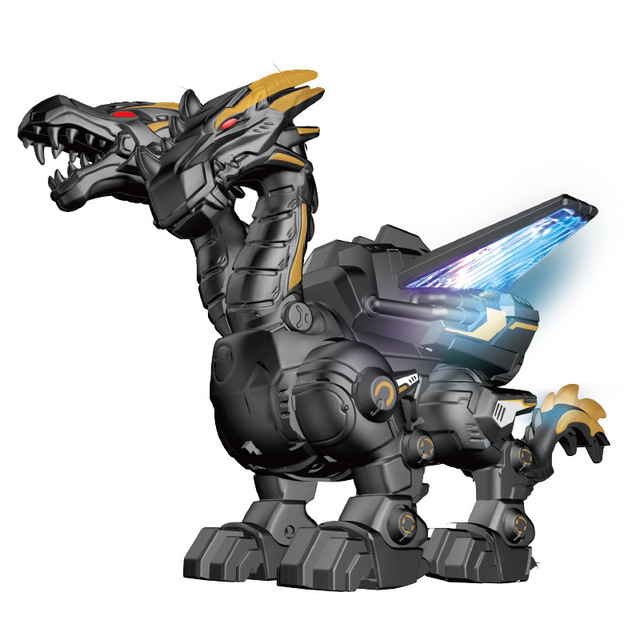 New Cool Walking Light Flying Dragon Children Toy Electric Double Headed Mechanical Dinosaur