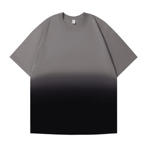 LMT2158 T Shirt Factory Supply Wholesale Custom 250 Gsm 100% Cotton Gradient Color T Shirts Women's Men's T-Shirts - Product Image 4