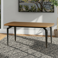 Usine chinoise vend des tables à manger en céramique avec pieds en métal de luxe moderne personnalisés, plateau en verre trempé, meubles de salle à manger 4 places