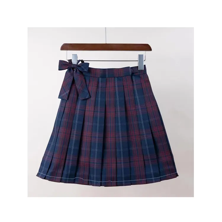 Hot Sale High Waisted A-Line Skirt Polyester Fiber Wide Short Pleated Skirt