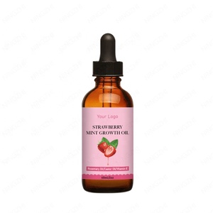Aceite para el Crecimiento del Cabello de Fresa y Menta, Hidratante Profundo y Fortalecedor, Sin Silicona, Sin Crueldad, Aceites para el Tratamiento del Cabello de Marca Privada - Product Image 6