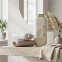 Bouteilles carrées en plastique mat doux au toucher pour shampoing et après-shampoing, 300 ml, 500 ml, flacons vides pour soins capillaires avec bouchon à clapet, vente en gros