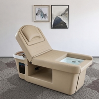 Table de massage thaïlandaise avec lit de shampoing à circulation d'eau pour spa capillaire japonais, pédicure et bain de pieds