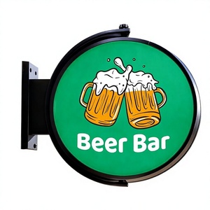 Custom Indoor/Outdoor Waterproof Wall-Mounted 360° Rotating Sign Double Sided Advertising Display Projecting <b>LED</b> <b>Light</b> <b>Box</b> - Product Image 1