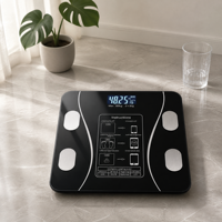 Balance numérique intelligente Conridel 180 kg avec écran LCD automatique, verre trempé, mesure IMC, compatible application mobile