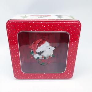 Caja de Hojalata Rectangular Grande con Acabado Mate, Tipo Concha, con Ventana para Envasado de Regalos, Impresión a Color de Alimentos - Product Image 5