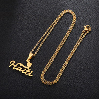 En gros Plusieurs Cartes de Pays Colliers Hommes Femmes Unisexe Plaqué Or Drapeau National Haïti Carte Pendentif Collier