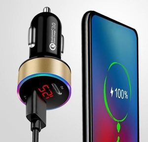 ที่ชาร์จในรถยนต์แบบดิจิตอลอเนกประสงค์ รองรับ QC3.0 USB-C สำหรับรถยนต์ทุกประเภท - Product Image 4
