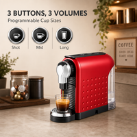 Machine à café ultra-mince 118 mm, 19 bars, pompe italienne, compatible Nespresso, avec option haute température