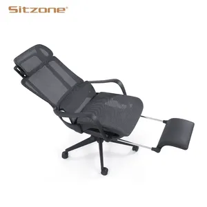 Высококачественное эргономичное кресло с откидной спинкой и подставкой для ног