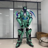 Costume de danseur robot LED transformable pour adultes, en EVA, idéal comme article promotionnel pour Halloween