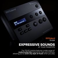 Roland TD-02K V-Drums, Entry-Level Compact Electronic Drum Kit with Noise-Reducing Features, Height-Adjustable Stand, beginner