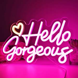 Letrero Luminoso LED de Neón con Forma de Corazón, Decoración de Pared para Dormitorio de Niñas, Bar, Salón de Belleza, Dormitorio, Fiesta, Letrero Decorativo Romántico - Product Image 6