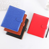 Carnet d'étude en cuir avec boucle magnétique A5/A4, cadeau, 100 feuilles, anti-fuite