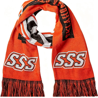 Acryl-Fußballschal für Nationalmannschaften mit individuellem Logo und Etikett, mit Quasten, Jacquard-gestrickt, für Fans