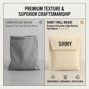 Sac à poussière en toile souple de luxe, résistant, avec logo personnalisé, pochette à rabat pour cadeaux, vêtements, cosmétiques, bijoux - Product Image 5