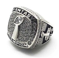 Fantasy football championnat anneaux personnalisé sport pour hommes bijoux en gros fabriqué en chine