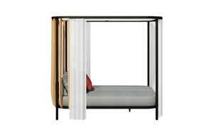 Camp Furniture Outdoor Lounger Square <b>Bed</b> Waterproof and Sun Protection Courtyard Garden Swimming Pool Beach <b>Bed</b> Leisure <b>Recline</b> - Product Image 6