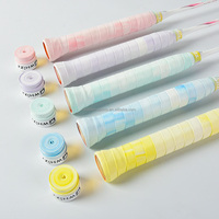 Emballage pour grip de badminton, grip de pickleball imprimé, grip de padel personnalisé, ruban adhésif en PU pour raquette, accessoires de raquette de tennis