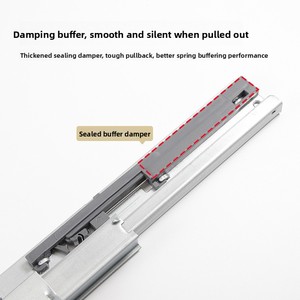 Rieles de Deslizamiento con Amortiguación de Tres Secciones, Montados en la Parte Inferior, <span class=keywords><strong>para</strong></span> Gabinetes, Muebles de Exhibición de Joyería, Rieles Silenciosos Ocultos - Product Image 3