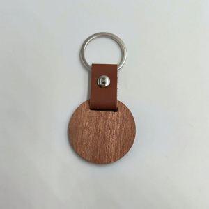 Porte-clés personnalisés en métal de qualité, accessoire cadeau pour amoureux, porte-clés promotionnels faits à la main en hêtre et bambou avec mousquetons - Product Image 2