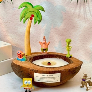 เทียนหอมกลิ่นมะพร้าวจากขี้ผึ้งถั่วเหลือง <span class=keywords><strong>RURU</strong></span> ดีไซน์สร้างสรรค์ ทำด้วยมือ กลิ่นหอมธรรมชาติ ติดทนนาน เหมาะเป็นของขวัญวันหยุดคริสต์มาส - Product Image 3