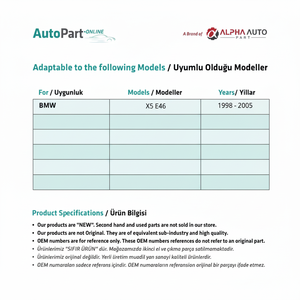 แจ็คลูกเบี้ยวด้านหน้าพลาสติกสำหรับ BMW X5 E46 - Product Image 1
