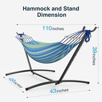Hamac double moderne d'extérieur, robuste, pliable et imperméable avec sac de transport
